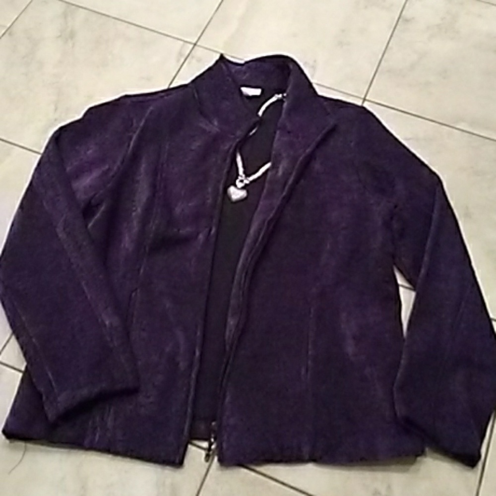 DressBarn Brocade purple w/black polyester rayon
